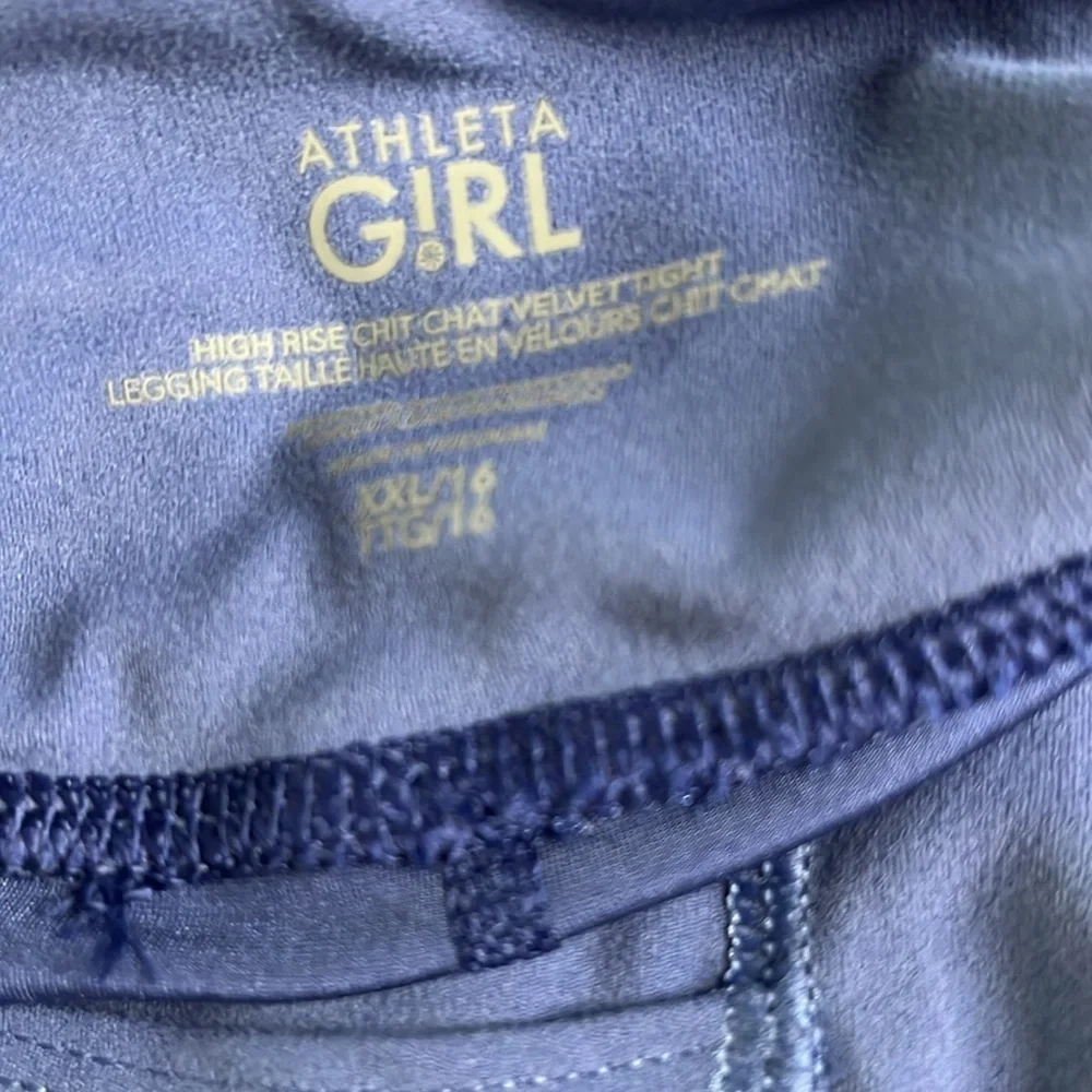 NWT $55 Athleta Girl Velvet like leggings size XXL